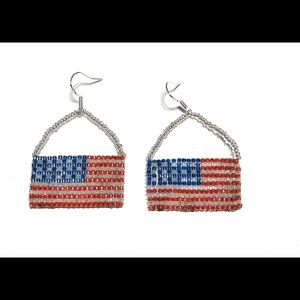 🇺🇸925 SterlingSilver USA Flag Basket Dangles🇺🇸